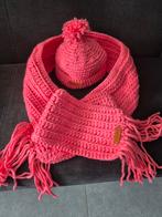 Zelfgehaakte Muts & Sjaal roze, Kleding | Dames, Mutsen, Sjaals en Handschoenen, Homemade, Ophalen of Verzenden, Nieuw, Muts