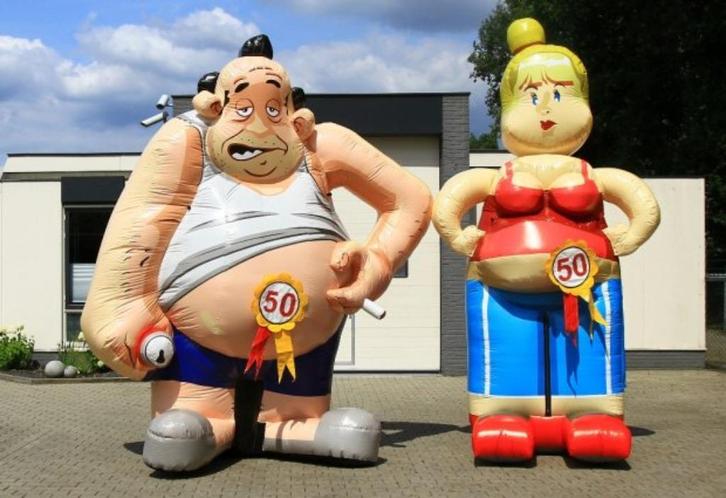 Abraham en Sarah ordinair poppen (inflatable) te huur, Hobby en Vrije tijd, Feestartikelen | Verhuur, Zo goed als nieuw, Abraham of Sarah