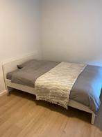 Wit bed 140cm met matras, Ophalen, Wit, Tweepersoons, 140 cm