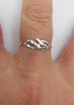 Zilveren fantasie ring maat 17.75 nr.076, Sieraden, Tassen en Uiterlijk, Ringen, Verzenden, Zo goed als nieuw, 17 tot 18, Dame