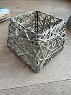 Rieten Kampenkapje Vierkant, Huis en Inrichting, Woonaccessoires | Schalen en Manden, Ophalen, Gebruikt, Mand, Vierkant