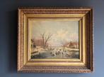 Carl Eduard Ahrendts Schilderij winterlandschap op ijs, Ophalen
