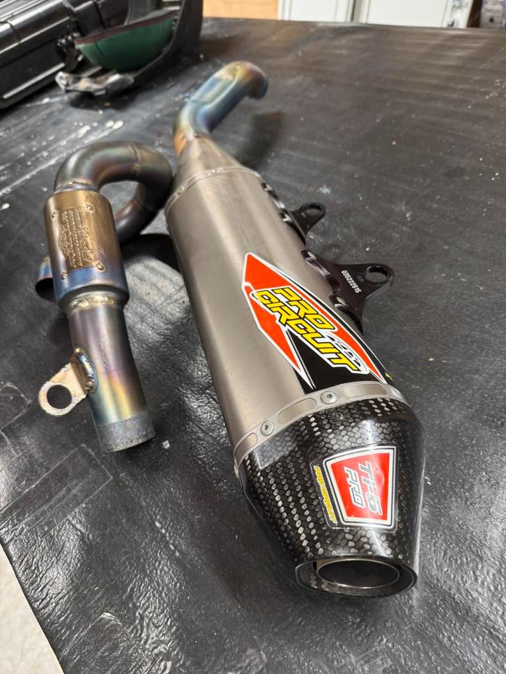 Pro circuit Ti-6 uitlaat met carbon ktm/gasgas/husky, Motoren, Onderdelen | Overige, Gebruikt, Ophalen of Verzenden