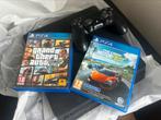 PlayStation 4 + Joystick + GTA V + Motor Fest, Ophalen of Verzenden, Zo goed als nieuw, Met 1 controller