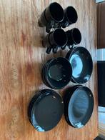 Zwart IKEA Servies, Huis en Inrichting, Keuken | Servies, Ophalen, Keramiek, Zo goed als nieuw, Effen