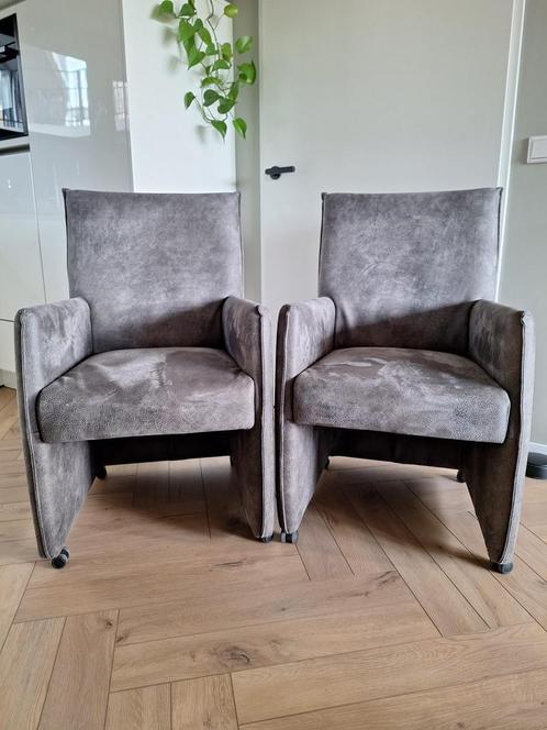 Eetkamer fateuils, Huis en Inrichting, Fauteuils, Zo goed als nieuw, Leer, 50 tot 75 cm, Minder dan 75 cm, Ophalen