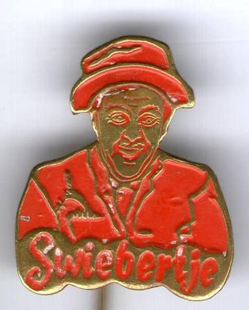 Swiebertje rood op koper TV figuur speldje ( T_018 ) beschikbaar voor biedingen