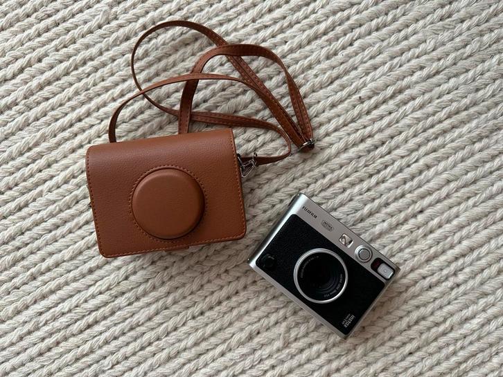 Fujifilm Instax Mini Evo + cameratas - Zo goed als nieuw!, Audio, Tv en Foto, Fotocamera's Digitaal, Zo goed als nieuw, Compact