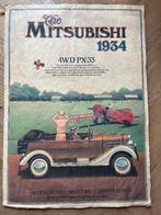 Mitsubishi 1934 auto reclame, Ophalen of Verzenden, Gebruikt, Reclamebord