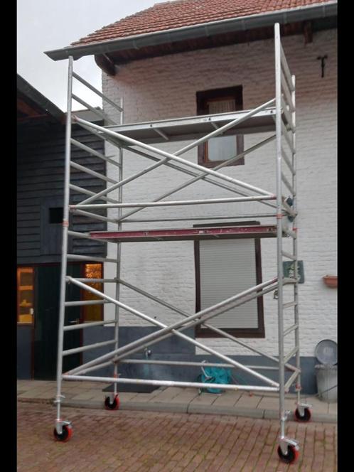 Aluminium steiger, Altrex steiger, Rolsteiger, steigers, Doe-het-zelf en Verbouw, Steigers, Gebruikt, Gevelsteiger, 5 meter of hoger