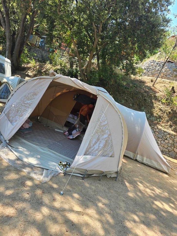 Karsten 300 Tent met Slaapaanbouw, Caravans en Kamperen, Tenten, Ophalen of Verzenden