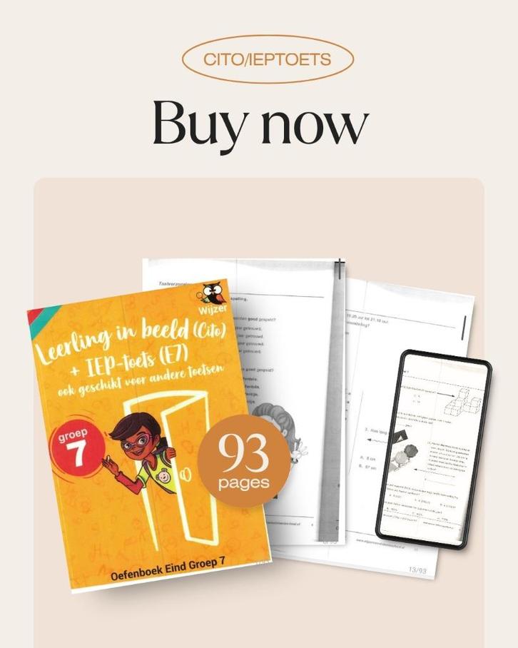 Cito iep toets groep 7/ 7eind leerling in beeld basisschool, Boeken, Schoolboeken, Nieuw, Nederlands, Overige niveaus, Verzenden