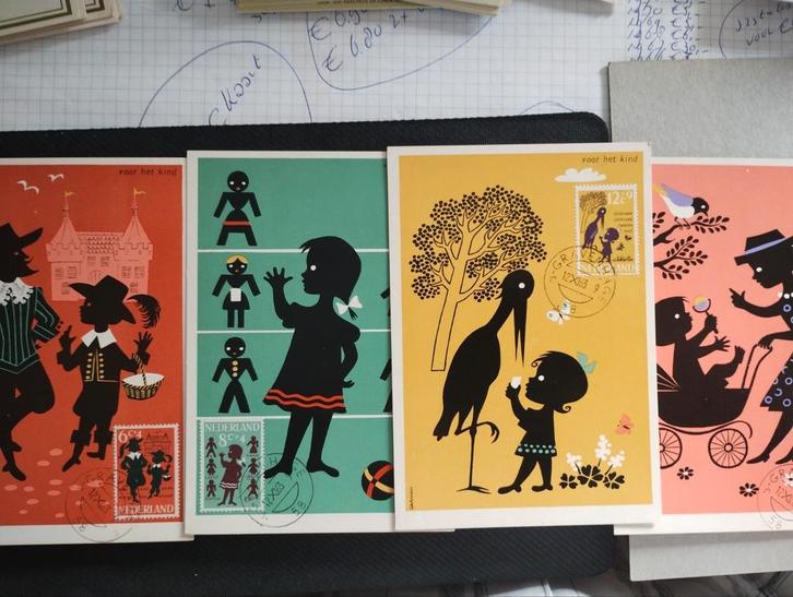 Setje prachtige Kinderpostzegel kaarten uit 1983 ., Postzegels en Munten, Postzegels | Thematische zegels, Overige thema's, Ophalen of Verzenden