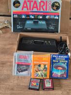 Atari 2600 Compleet met Doos en 4 Games, Spelcomputers en Games, Met games, Met 2 controllers, Ophalen of Verzenden, Zo goed als nieuw
