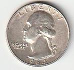 25  cent  1964   Amerika. km 164, Postzegels en Munten, Munten | Amerika, Ophalen of Verzenden, Noord-Amerika, Losse munt, Zilver