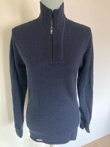 Blauwe wollen trui met rits - Woolpower beschikbaar voor biedingen