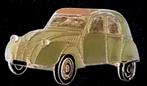 Citroën Deux Chevaux pin- grijs bruin, Verzamelen, Speldjes, Pins en Buttons, Verzenden, Nieuw, Transport, Speldje of Pin