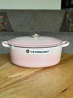 Le Creuset Gietijzeren Braadpan Ovaal 27 cm – Shell Pink, Ophalen of Verzenden, Nieuw, Gietijzer, Koekenpan of Braadpan