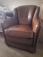 Leren dames fauteuil, Huis en Inrichting, Fauteuils, Ophalen, Gebruikt, Minder dan 75 cm, Leer