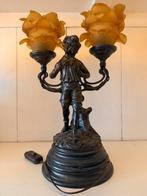 Franse brocante lamp brons., Ophalen of Verzenden