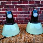 Vintage emaille kleine hanglampen jaren 60 Sovjet-Unie, Huis en Inrichting, Lampen | Hanglampen, Ophalen of Verzenden, Zo goed als nieuw