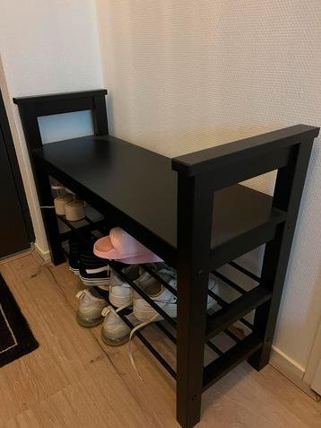 MOET WEG HEMNES zwart schoenenrek met bank - IKEA beschikbaar voor biedingen