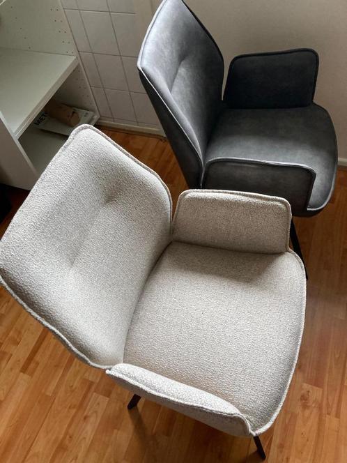 eetkamerstoelen (2 stuks), Huis en Inrichting, Stoelen, Nieuw, Twee, Stof, Grijs, Ophalen