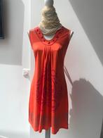 K-Design jurk oranje travelstof 42 xxl  Als Nieuw!, K-design, Verzenden, Maat 42/44 (L), Oranje