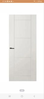 Witte binnendeur met strakke lijnen - Nieuw!, Binnendeur, Nieuw, Ophalen of Verzenden, 200 tot 215 cm