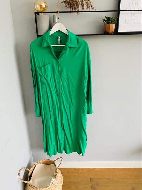 Lange blouse/ blousje/ blousejurk/ overhemdjurk, maat XS/34, Kleding | Dames, Jurken, Nieuw, Maat 34 (XS) of kleiner, Groen, Onder de knie