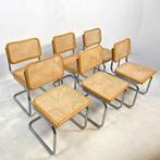 Cesca Stijl Stoelen, Jaren 70 mid century 6 stuks, Huis en Inrichting, Stoelen, Ophalen, Gebruikt, Bruin, Vintage