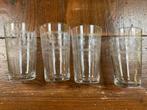 Vintage Glazen Set van 4 met Geëtst Patroon Glas Kristal Ant, Ophalen of Verzenden