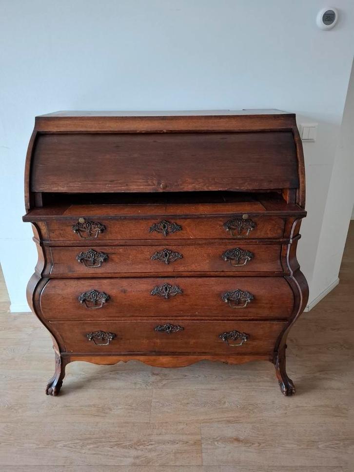 Antiek Burokastje/secretaires met Roldeur uit circa 1880, Antiek en Kunst, Antiek | Meubels | Kasten, Ophalen