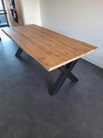 Eetkamertafel Eiken Rustiek Boomstamblad, Ophalen, Eikenhout, 200 cm of meer, 50 tot 100 cm