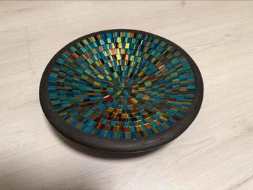 Mozaïek schaal aardewerk handgemaakt (29 cm) beschikbaar voor biedingen