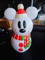 Mickey Mouse Sneeuwpop Koektrommel, Ophalen of Verzenden, Mickey Mouse, Zo goed als nieuw, Beeldje of Figuurtje