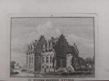 81 / Ridderhofstad Nyveld in De Meern Gravure uit 18e eeuw beschikbaar voor biedingen