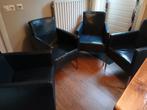 4 Donkerblauwe Eetkamerstoelen - Gratis Afhalen, Ophalen, Minder dan 50 cm, Gebruikt, Minder dan 75 cm