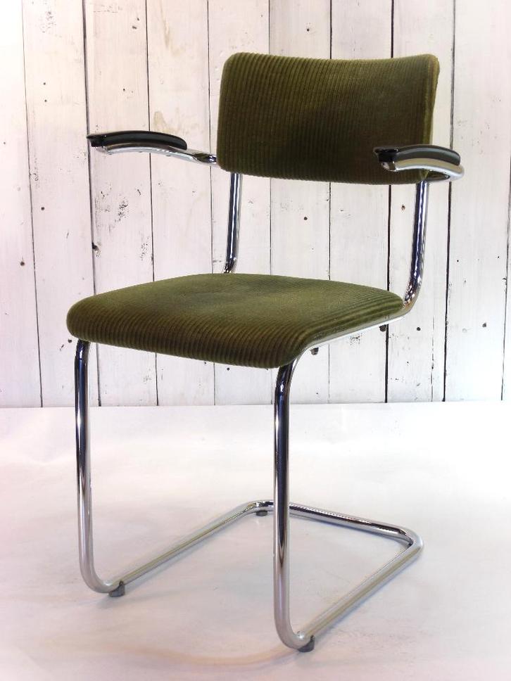 Ahrend buisframe stoel jaren 60, Huis en Inrichting, Stoelen, Gebruikt, Eén, Kunststof, Metaal, Stof, Overige kleuren, Ophalen