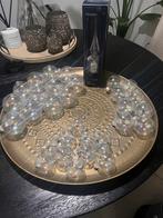 Kerstballen en piek  glas doorzichtig “olie”, Ophalen, Zo goed als nieuw