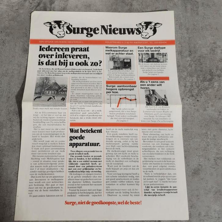 Surge 1980 Krant / folder Boeke Heesters, Verzamelen, Tijdschriften, Kranten en Knipsels, Ophalen of Verzenden
