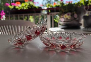 2 Prachtige WALTHER GLAS kristallen bonbon schaaltjes 12,5cm beschikbaar voor biedingen