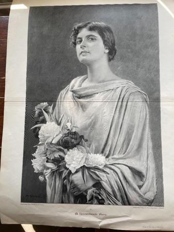 Prent M. Nonnenbruch: Flora (Duits) beschikbaar voor biedingen