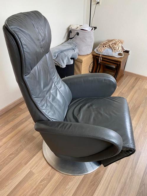 Nette leren fautteuil/ als nieuw, Huis en Inrichting, Fauteuils, Zo goed als nieuw, Leer, Ophalen