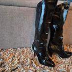 Zwarte (lak) laarzen met hoge hak. Mt 40, Kleding | Dames, Schoenen, Hoge laarzen, Zwart, Ophalen of Verzenden, Onbekend