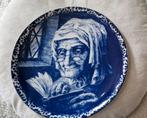 Boch Freres la Louvriere Belgium Delfts bord oude Dame, Ophalen of Verzenden