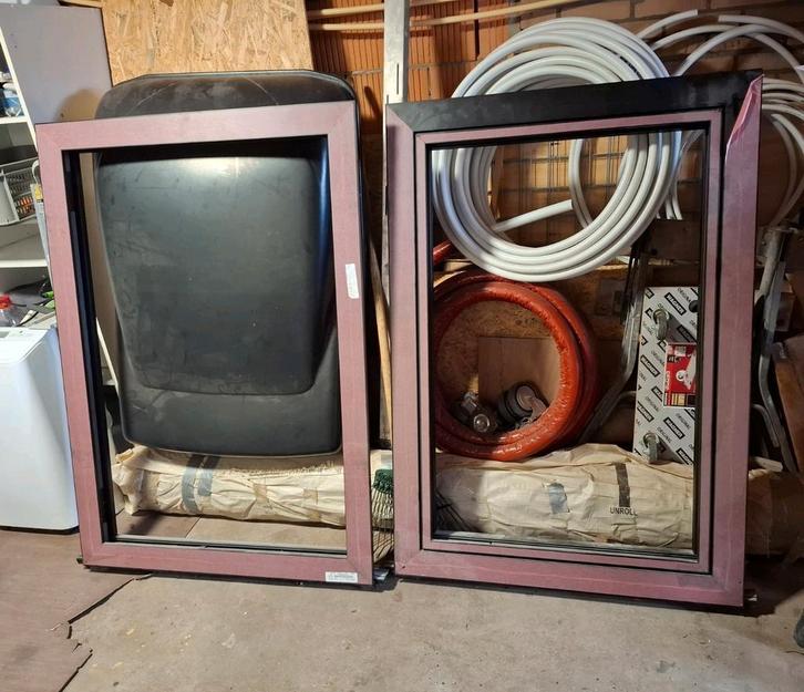 2x NIEUW Aluminium kozijn, Doe-het-zelf en Verbouw, Kozijnen en Schuifpuien, Nieuw, Raamkozijn, Aluminium, 75 tot 150 cm, 75 tot 150 cm