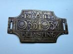 Rijwiel Belastingplaatje 1933/1934, Ophalen of Verzenden, Nederland