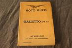 Moto Guzzi Galletto 1953 istruzioni manutenzione 175 scooter, Motoren, Handleidingen en Instructieboekjes, Ophalen of Verzenden