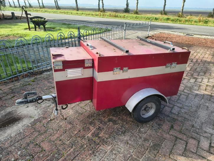 Motoraanhanger opknapper + opblaastent, Auto diversen, Aanhangers en Bagagewagens, Gebruikt, Ophalen